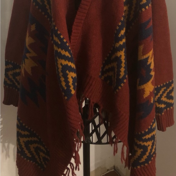 Vintage Roots 80% lambs wool wrap/cardigan - Picture 2 of 6